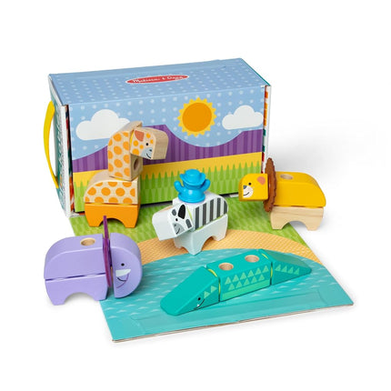 Melissa & Doug Blockables Safari Snap & Play – Edu