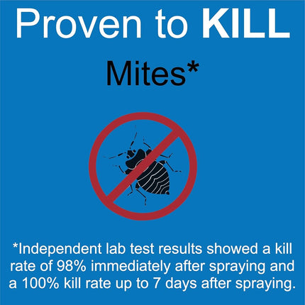 Mite Killer Spray by Premo Guard – Treatment for Dust Spider Bird Rat Mouse Carpet and Scabies Mites – Fast Acting 100% Effective – Child & Pet Safe – Best Natural Extended Protection (16 oz)