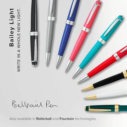 Cross Bailey Light Ballpoint Pen, Polished Blue Resin