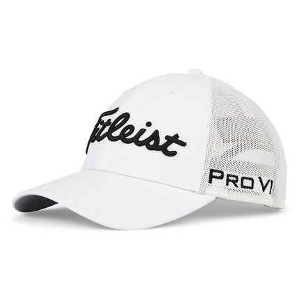 Titleist Men's Standard Tour Performance Mesh Golf Hat, White/Black