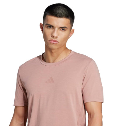 Adidas Mens Designed for Training 3-Stripes T-Shirt, Warm Clay, XXL
