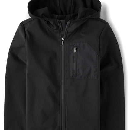 The Children's Place Boys' Soft Tech Hooded Full Z