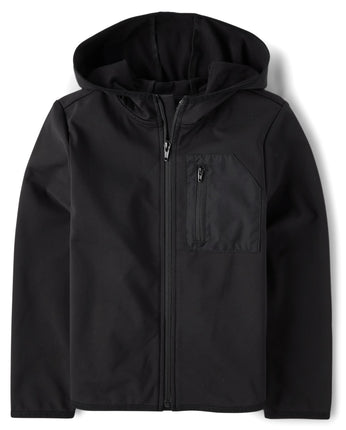 The Children's Place Boys' Soft Tech Hooded Full Z