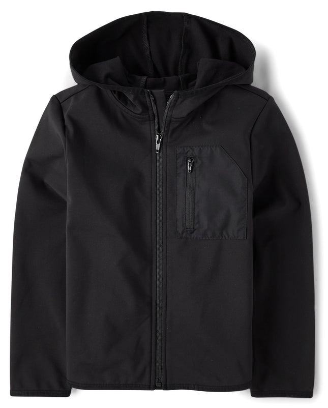 The Children's Place Boys' Soft Tech Hooded Full Z