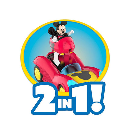 Disney Junior Mickey Mouse Funhouse Vehículo Transformable, Mickey Mouse, Coche de Juguete Rojo, Preescolar, Juguetes para Niños de 3 Años en Adelante de Just Play