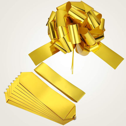 Zonon Lazo gigante para envolver regalos de coche con cinta de 6 m para regalo, casas nuevas, decoración de Navidad (50,8 cm, dorado)