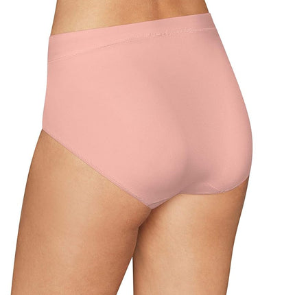 Hanes Women's Microfiber Smoothing, Assorted Colors, 6-Pack High-Waisted Briefs, 9
