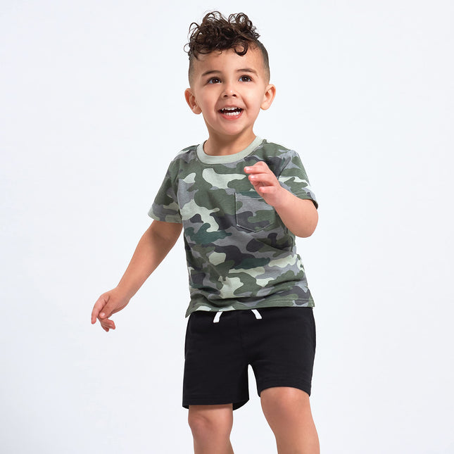 Paquete de 3 shorts de punto sin cierre Gerber para bebé, niño, gris y negro, 6-9 meses