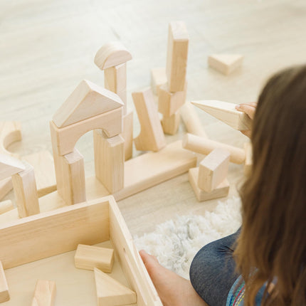 Melissa & Doug 60 Wood Building Blocks | Developmental Toy | Toy Blocks & Building | Age 3+ | 60 Piece Set|Gift for Boy or Girl