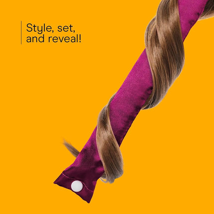 Conair 2-in-1 Heat & Heatless Hair Curler - Heat/Heatless Curling Set Includes Satin Curling Ribbon, Claw Clip, 2 Scrunchies, USB Cord, and Satin Pouch