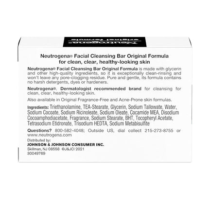 Neutrogena The Transparent Facial Bar Original Formula, 3.50 Oz Pack Of 3