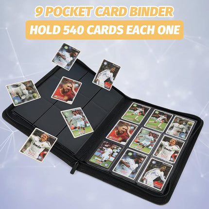Foalgo Trading Card Binder, Card Collection Binder Album Folder with 540 Side Loading Pockets, 9 Pocket Trading Card Album Folder for TGC,MTG, Baseball Cards, Yugioh(Red)
