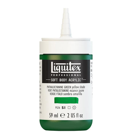 Liquitex Professional Soft Body Acrylic Paint 2-oz bottle, Phthalocyanine Green (Yellow Shade)