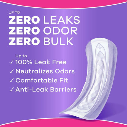 Always Discreet, Incontinence & Postpartum Pads for Women, Size 4, Moderate Absorbency, Long Length, 54 Count