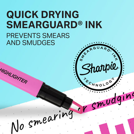 Marcador Sharpie Clear View con punta de cincel transparente, varios colores, 12 unidades