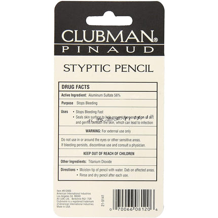 Clubman Pinaud Styptic Pencil Travel Size .33 oz (Pack of 3)