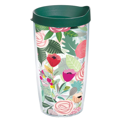 Tervis Brilliant Bliss Collection Made in USA Double Walled Insulated Tumbler Travel Cup Keeps Drinks Cold & Hot, 24oz Classic, Budding Bliss