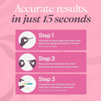 Tiras reactivas de pH vaginal para mujeres (50 unidades). Kit de prueba casera para vaginosis bacteriana, infección por hongos y menopausia. Prueba de pH femenino para acidez y alcalinidad vaginal. Tiras en bolsas selladas