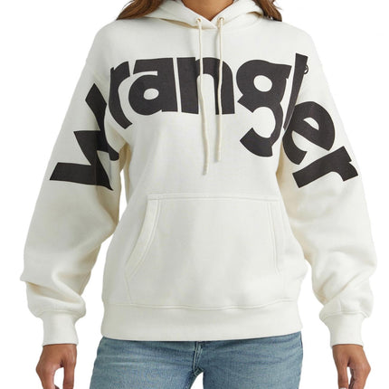 Wrangler Women's Retro Logo Hoodie, White, S