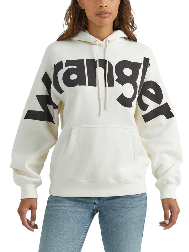 Wrangler Women's Retro Logo Hoodie, White, XS