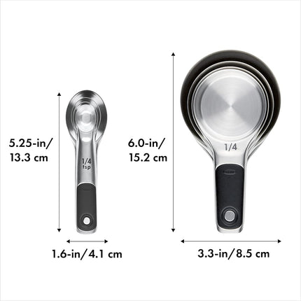 Ensemble de tasses et cuillères à mesurer OXO Good Grips, acier inoxydable
