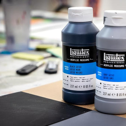 Liquitex Professional Gesso Médium de préparation de surface, seau de 1,89 L (un demi-gallon), Gesso transparent