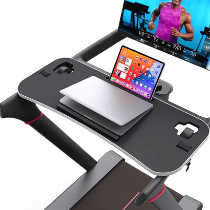 Treadmill Desk for Peloton, Upgrade 36" Treadmill Laptop Tray, Ergonomic Holder with Protective Guard for Notebooks