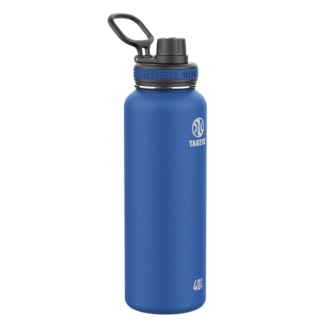 Takeya Originals Vacuum-Insulated Stainless-Steel Water Bottle, 40oz, Navy