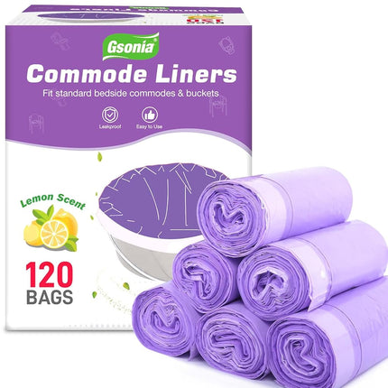 Commode Liners 120pcs Strong Portable Toilet Bags 