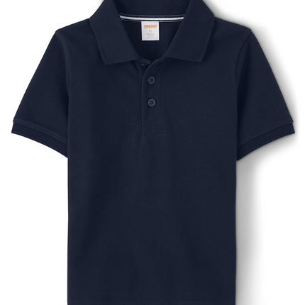 Gymboree Boys and Toddler Short Sleeve Polo Shirt, Navy Slate, 6