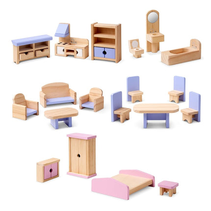 Melissa & Doug Wooden Multi-Level Dollhouse SIOC