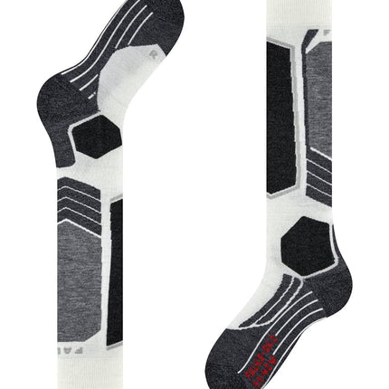 FALKE Womens Sk2 Intermediate W Kh Wool Warm Thick Skiing Socks, White Off-White 2040, 7-8 EU