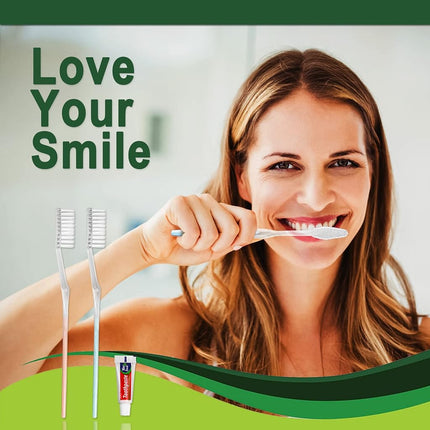 HQSLsund 30 Pack Disposable Toothbrushes with Toothpaste, Individually Wrapped, Soft Bristle, Manual, White, Travel Toothbrush Kit