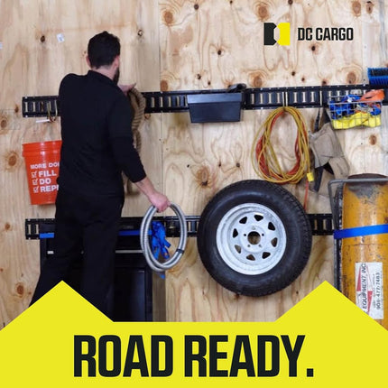 DC Cargo - Auto Retracting Ratchet Straps (4 Pack 1 inch x 6') - Heavy Duty Tie Down Retractable Ratchet Straps - Easy Self Contained Black Ratchet Strap Tie Downs for Trailers, Vehicles, Boat