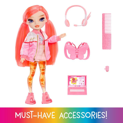 Rainbow High Sparkle & Shine Doll - Dawn - 28 cm Fashion Doll with Coral Hair and Magic Bubbles in The Legs, Colour, for Styling and Play, Collectable, for Children from 4 to 12 Years