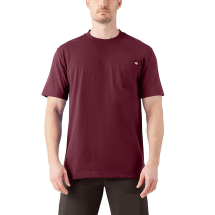 Dickies mens Heavyweight Crew Neck Short Sleeve Tee BurgundyLarge Tall