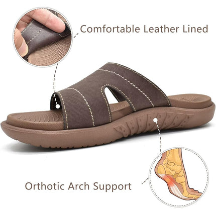 KuaiLu Womens Orthotic Slides Yoga Mat Slip on Sandals with Arch Support
