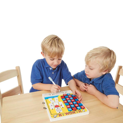Melissa & Doug Flip-to-Win Hangman Travel Game (Wooden Word Game)