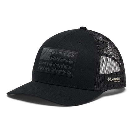 Columbia PHG Game Flag Mesh Snap Back Cap, Black, One Size