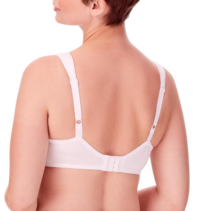 Bali Live It Up Underwire Bra, Seamless Shapewear Bra with Cushioned Straps, Full-Coverage T-Shirt Bra for Everyday Wear, White, 42DD