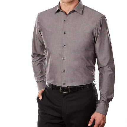 UNLISTED Men's Dress Shirt Solid, Graphite, 17"-17