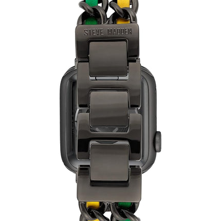 Steve Madden Fashion Chain Bracelet for Apple Watch, Black/Multi, 42mm (Series 10) & 38/40/41mm, Bracelet