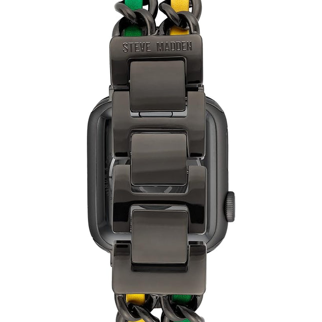 Steve Madden Fashion Chain Bracelet for Apple Watch, Black/Multi, 42mm (Series 10) & 38/40/41mm, Bracelet