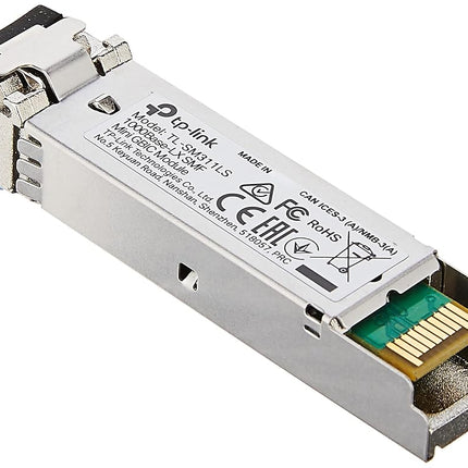 TP-Link Gigabit SFP Module, 1000Base-LX Single-Mode Fiber Mini GBIC Module, Plug and Play, LC/UPC Interface, Up to 10km Distance (TL-SM311LS)