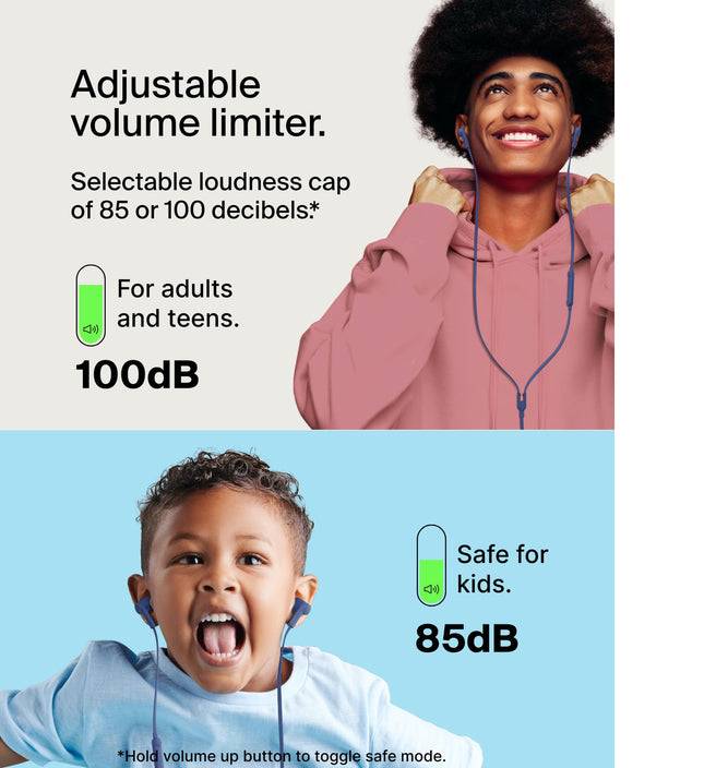 Belkin SoundForm Wired Earbuds with USB-C Connector, in-Ear Earphones w/Microphone - USB-C Headphones for iPhone 17, iPhone 16, iPad mini, Galaxy S25, Google Pixel 9, Android, and More - Blue