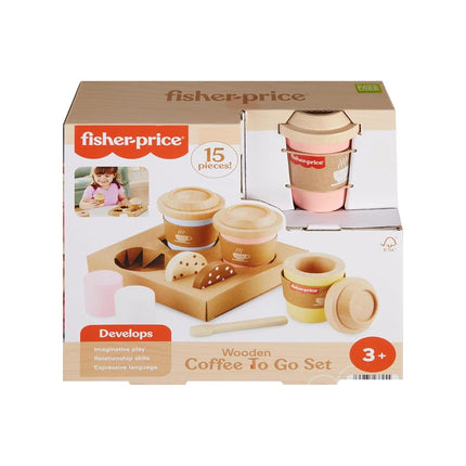Fisher-Price Wood Coffee To Go Café Set