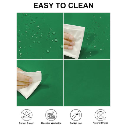Fokitut 2 Pack Waterproof Round Tablecloth, 70 Inch, Stain Resistant and Wrinkle Polyester Table Cloth, Fabric Table Cover for Kitchen Dining, Wedding, Party, Holiday Dinner-Emerald