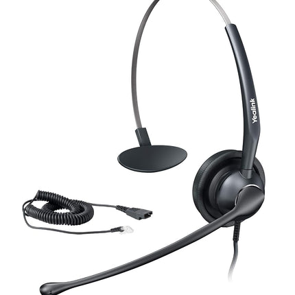 Yealink Headset YHS34 Mono - One Ear Headphones - with RJ Connection Cable