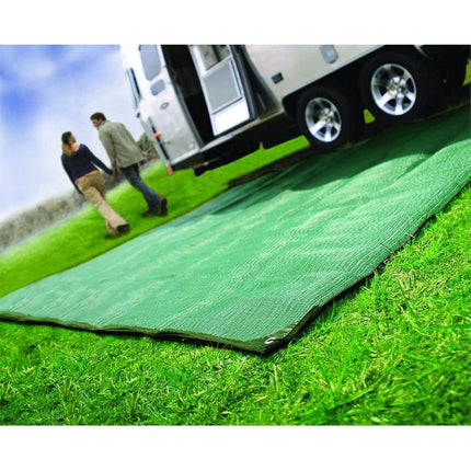 Camco 42880 Reversible Awning Leisure Mat, 1.83 x 2.74 m, Green