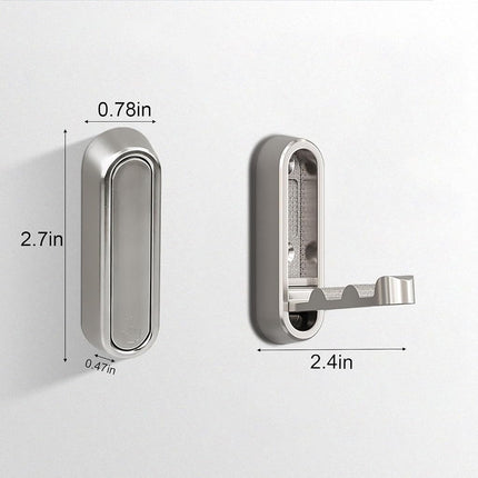 Brushed Nickel Foldable Towel Hooks 4 Pack,Wall Hooks for Hanging Heavy Duty Coat Hooks & Purse Hook Wall Mount Storage Solution for Bathroom,Closet,Entryway,Pool and Kitchen (4, Brushed Nickel)